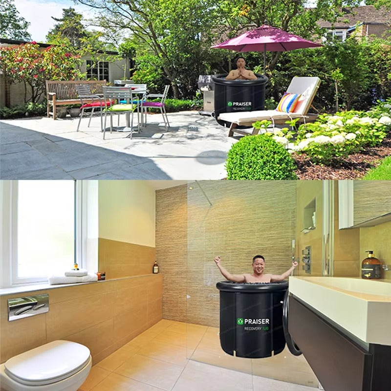 Foldable Ice Bath Tub – Portable Cold Plunge Barrel for Muscle Recovery | Inflatable