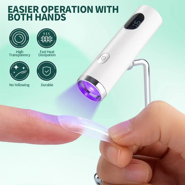 Portable UV Nail Lamp – Rechargeable Gel Polish Curing Light | Magnetic Design