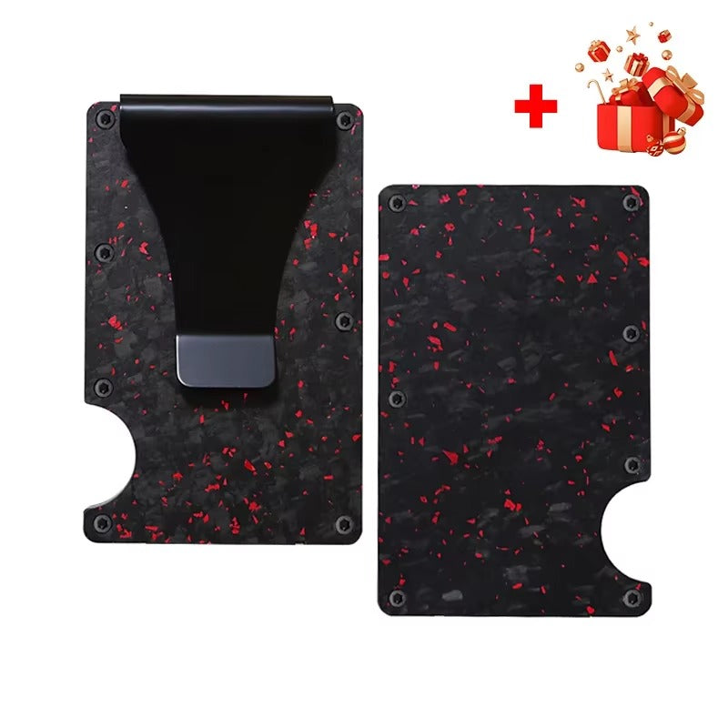 Slim Carbon Fiber Wallet – RFID Blocking Metal Card Holder for Men | Minimalist