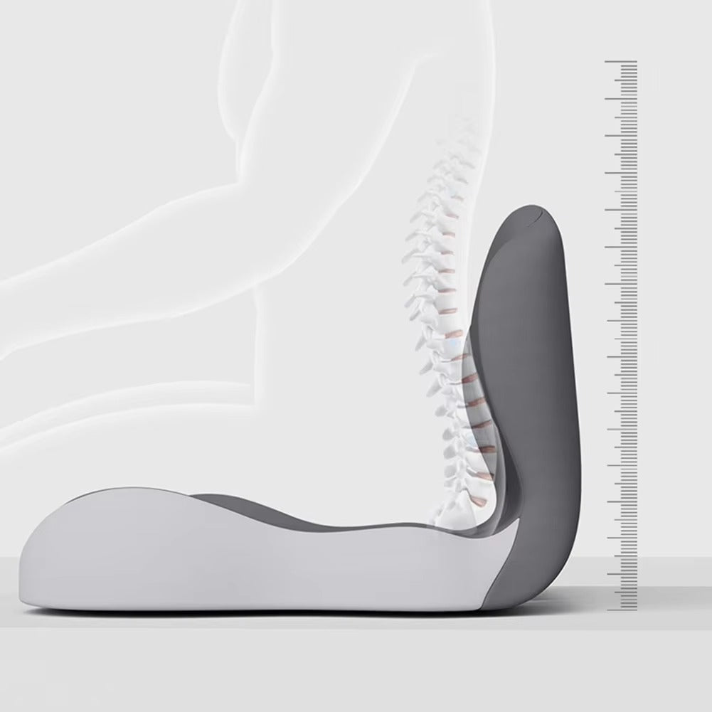 Memory Foam Seat Cushion with Back Support | Ergonomic L-Shaped Chair Comfort