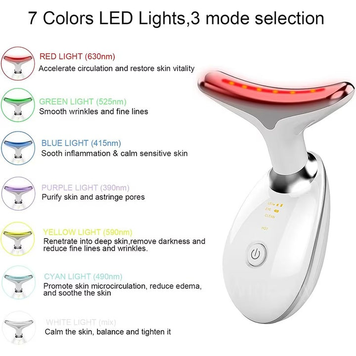 7-Color LED Facial Massager – Skin Tightening & Anti-Wrinkle Lift Device