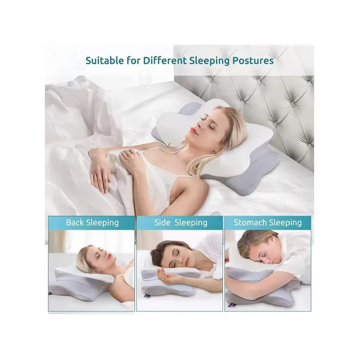 Ergonomic Memory Foam Pillow – Cooling Neck Support for Pain Relief Sleep