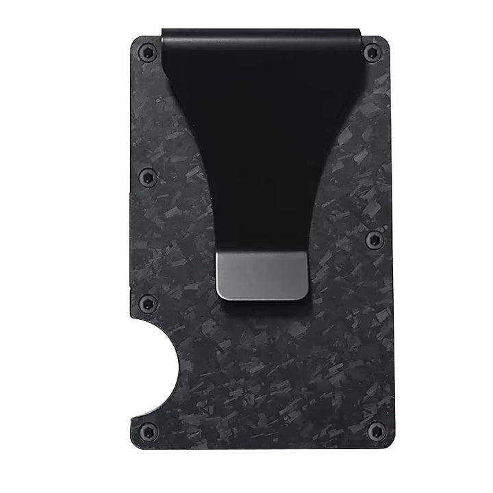 Slim Carbon Fiber Wallet – RFID Blocking Metal Card Holder for Men | Minimalist
