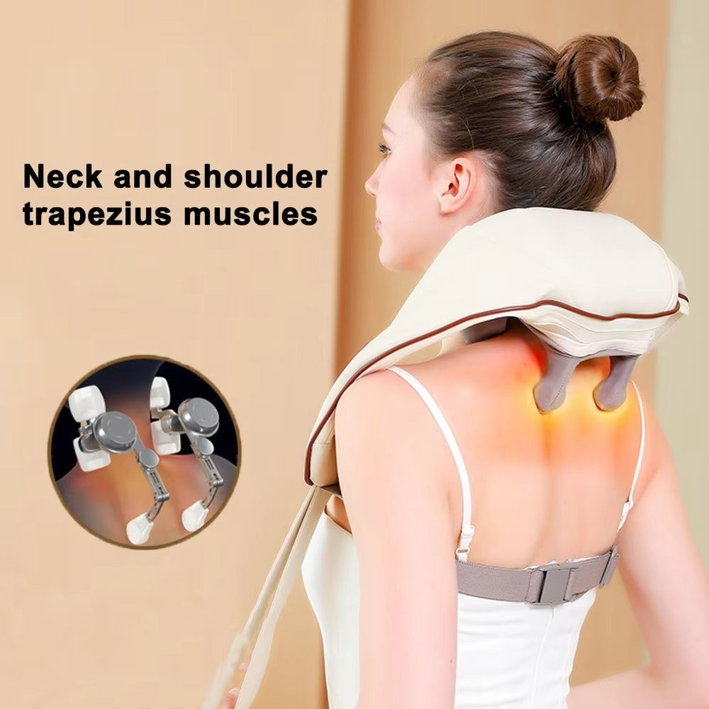 Electric Massage Shawl – 3D Kneading Heated Neck & Shoulder Relaxation Device