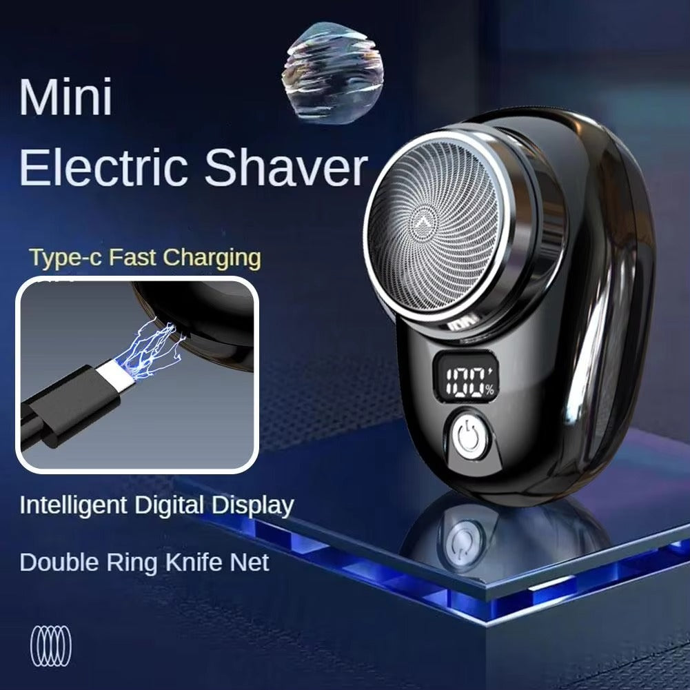 Mini Electric Travel Shaver – Portable Rechargeable Beard Razor for Men