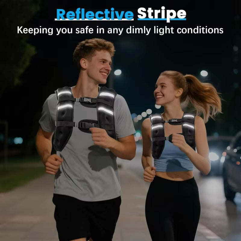 Adjustable Weighted Workout Vest – Strength Training & Running Fitness Gear