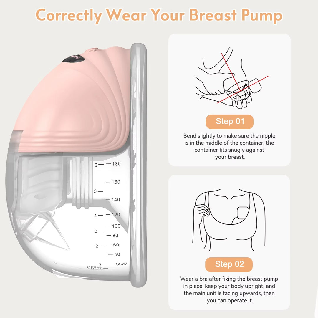 Wearable Breast Pump – Hands-Free Electric Nursing Pump | Quiet & Rechargeable