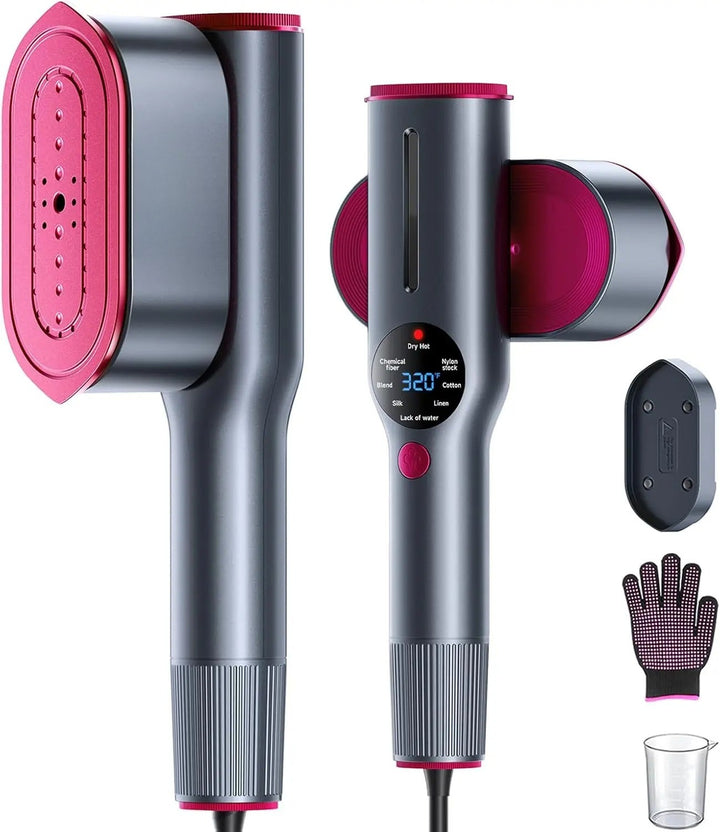 SteamEase™ – Portable Garment Steamer with LCD Display (7 Modes)