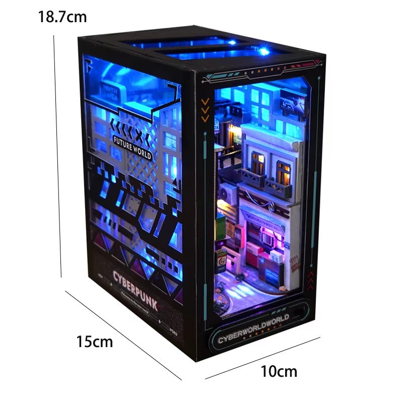 DIY Book Nook Kit – Wooden Magic House Miniature with LED Lights