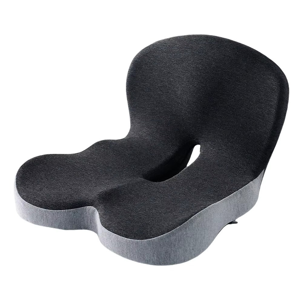Memory Foam Seat Cushion with Back Support | Ergonomic L-Shaped Chair Comfort