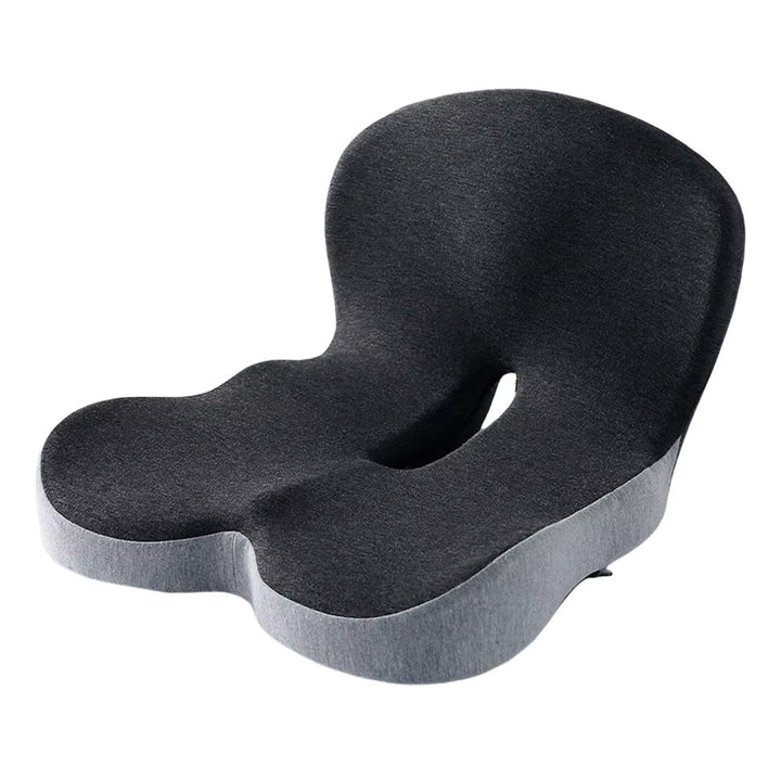 Memory Foam Seat Cushion with Back Support | Ergonomic L-Shaped Chair Comfort