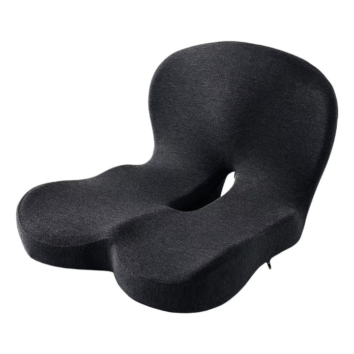 Memory Foam Seat Cushion with Back Support | Ergonomic L-Shaped Chair Comfort