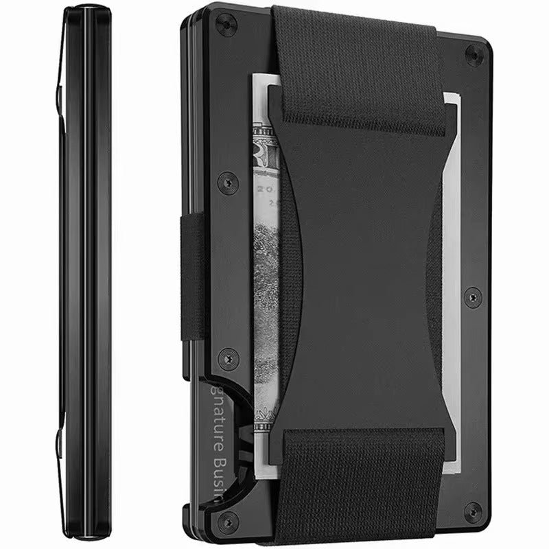 Slim Carbon Fiber Wallet – RFID Blocking Metal Card Holder for Men | Minimalist