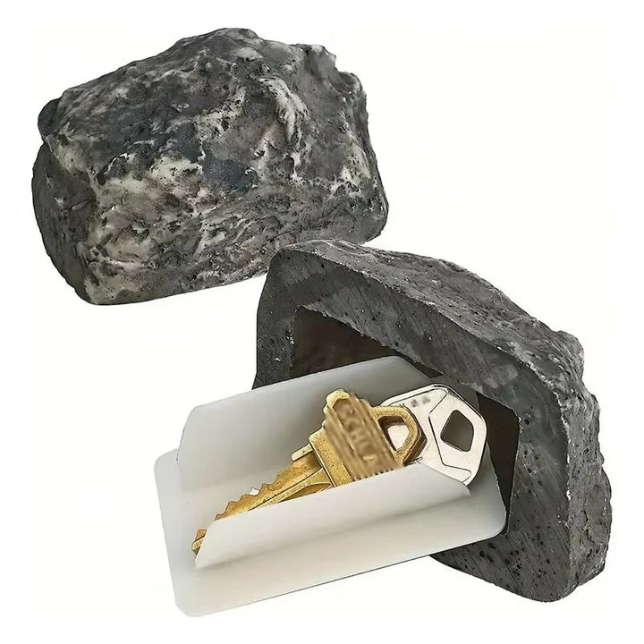 Hidden Rock Key Holder – Outdoor Spare Key Safe Stone for Home & Garden