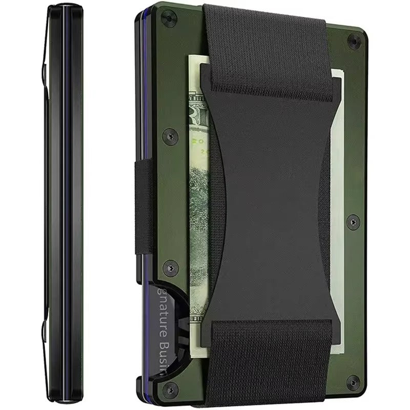 Slim Carbon Fiber Wallet – RFID Blocking Metal Card Holder for Men | Minimalist