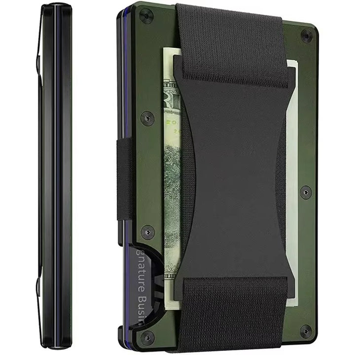 Slim Carbon Fiber Wallet – RFID Blocking Metal Card Holder for Men | Minimalist