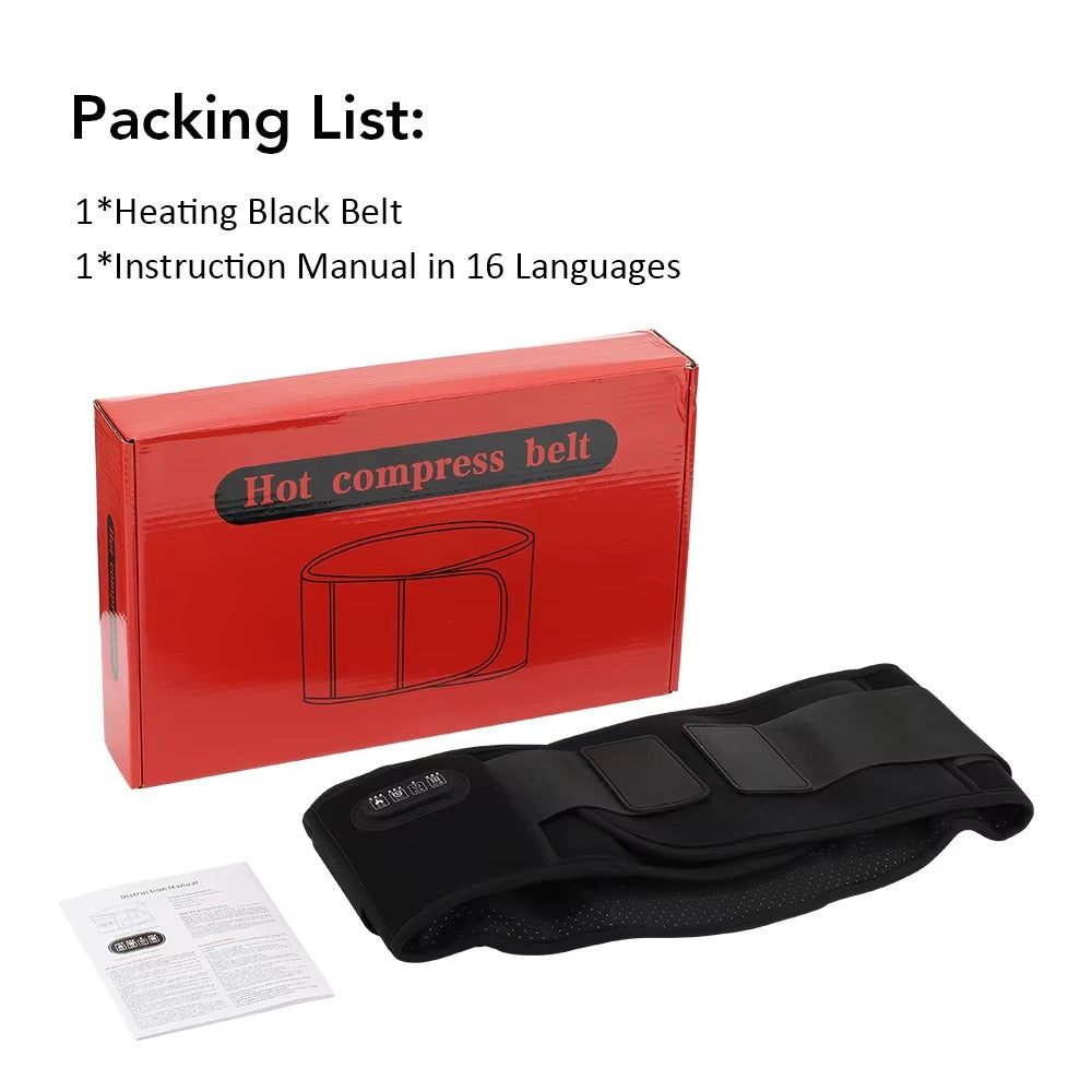 Heating Vibration Massage Belt – Red Light Therapy Lumbar Support | Adjustable