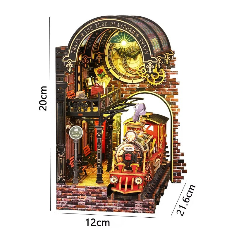 DIY Book Nook Kit – Wooden Magic House Miniature with LED Lights