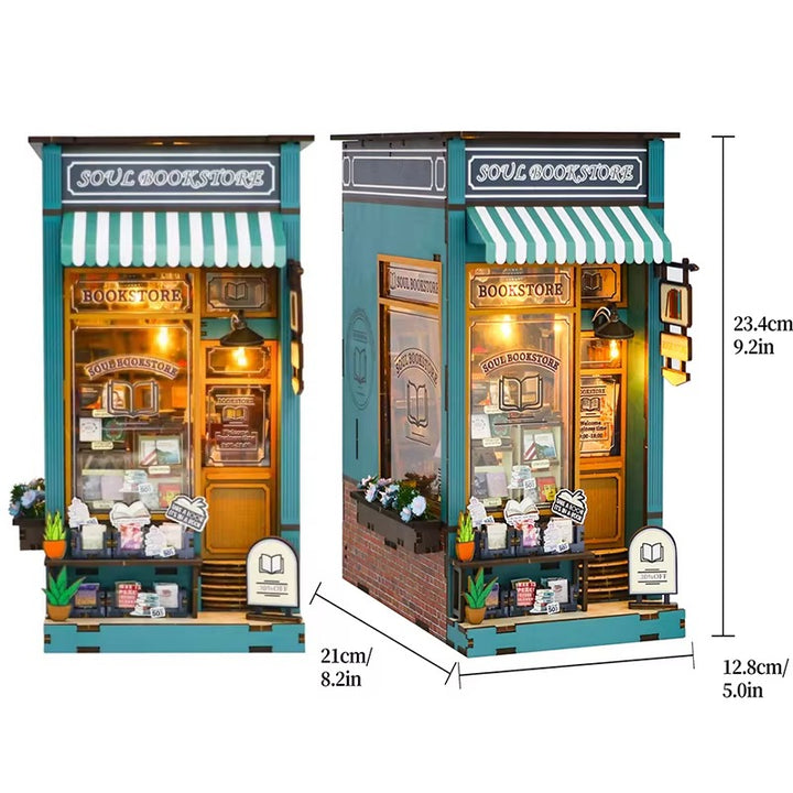 DIY Book Nook Kit – Wooden Magic House Miniature with LED Lights