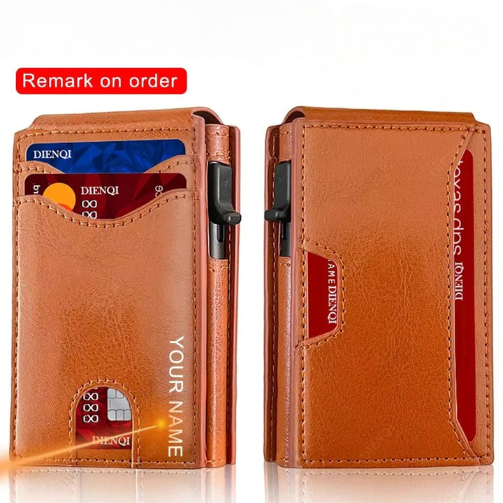 Minimalist Men’s Slim Wallet – RFID Blocking Aluminum Bifold with Money Clip