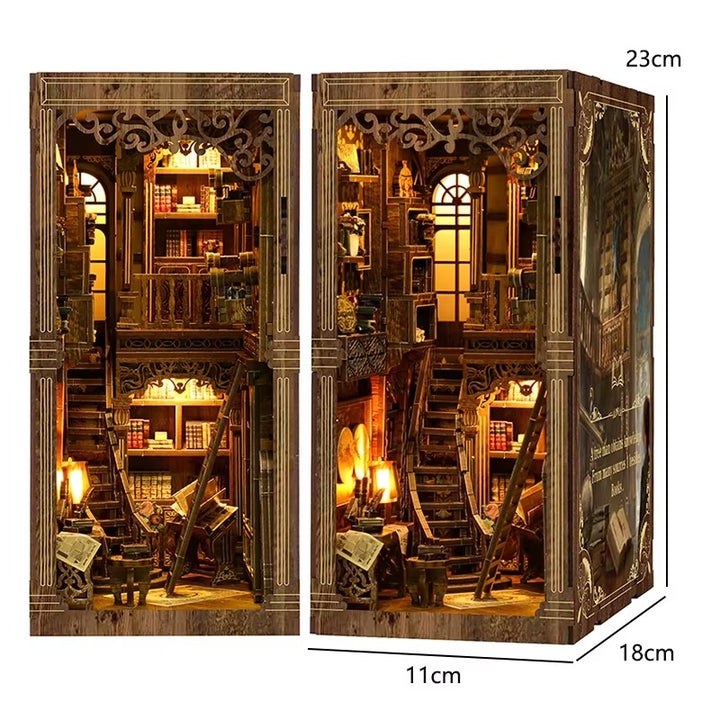 DIY Book Nook Kit – Wooden Magic House Miniature with LED Lights