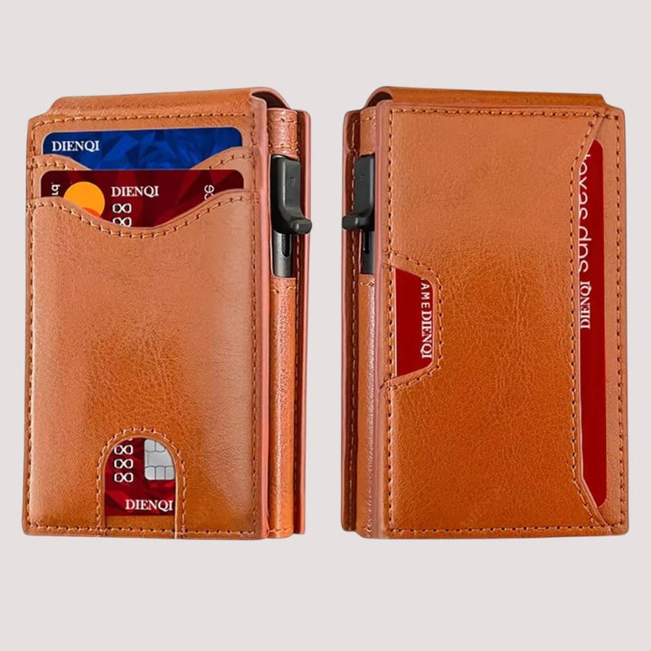 Minimalist Men’s Slim Wallet – RFID Blocking Aluminum Bifold with Money Clip